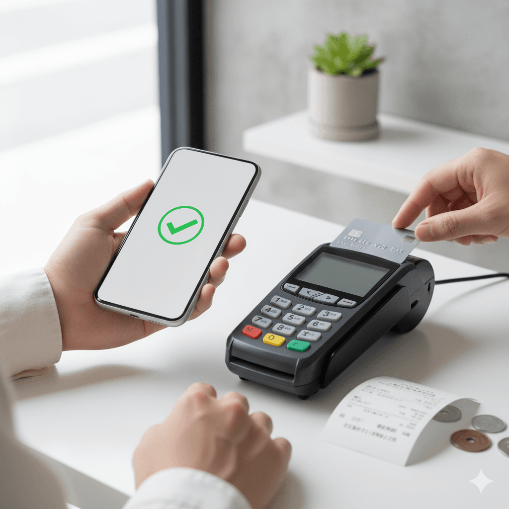 お支払いの様子